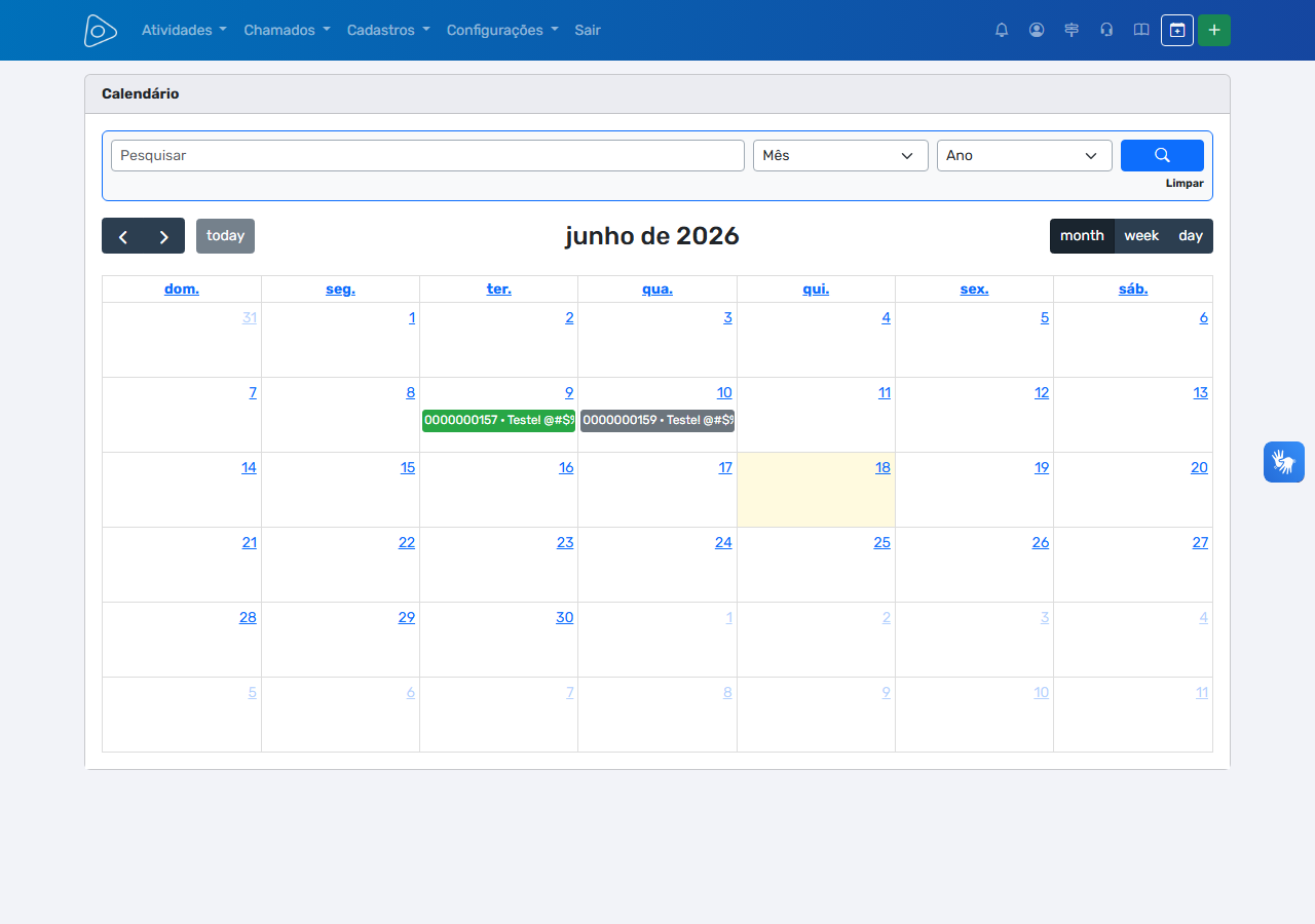 Calendário de Atividades