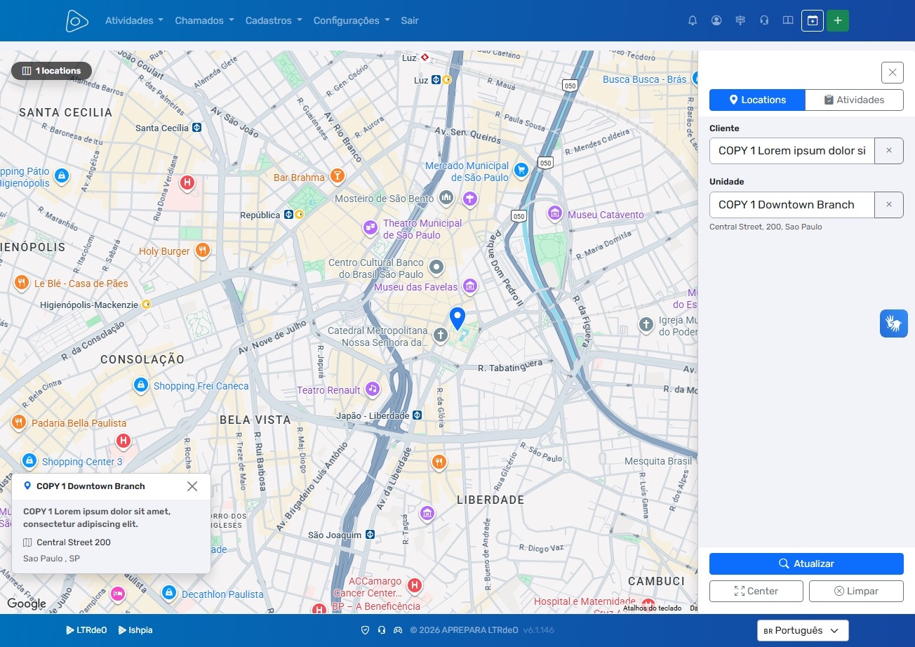 Mapas — Visualização com Filtros