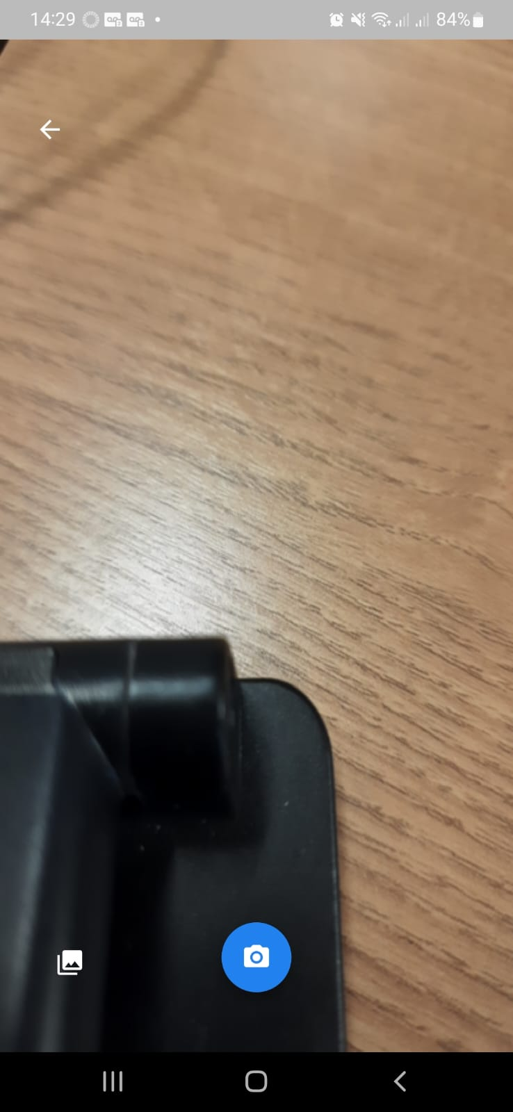 Câmera acionada pelo aplicativo