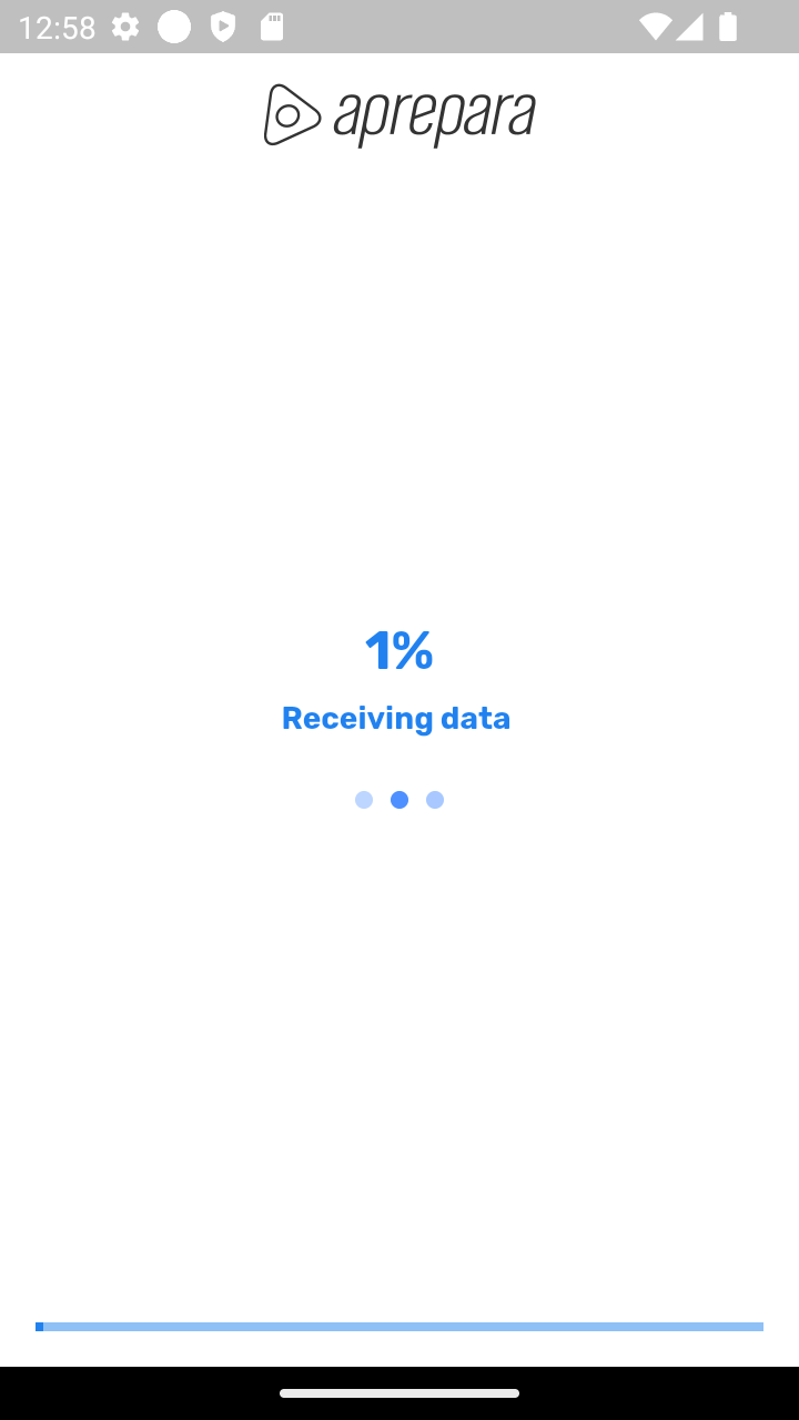 Progresso de download de dados do servidor