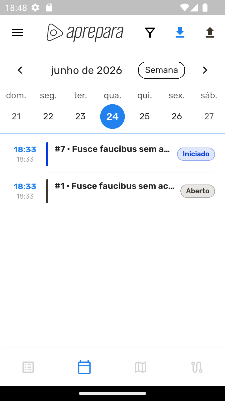 Visão em Calendário